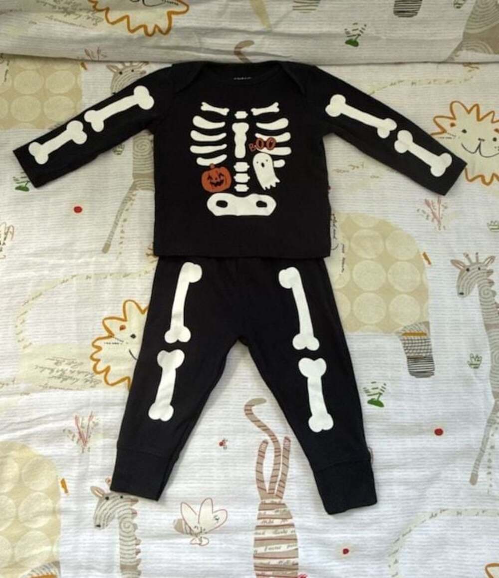 Carter's Child of Mine Halloween Skeleton Outfit Set 6-9 Months